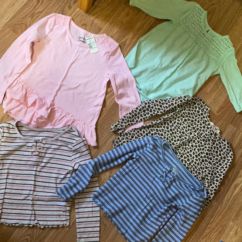 Lot of 5 girls shirts - sizes 5/6